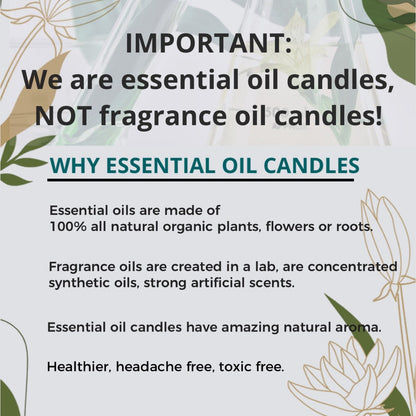 Mint Aromatherapy Soy Candle: Essential Oils & Organic Flowers